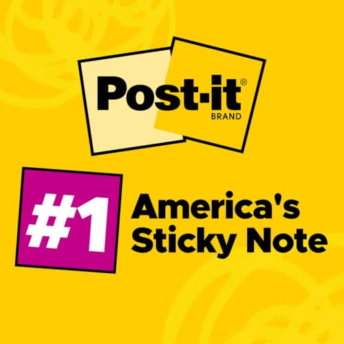 Post-it Notes, 4" x 6", Lined, Canary Yellow, Pack of 8 Pads