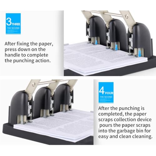 Heavy Duty 3 Hole Puncher 150 Sheets Paper Hole Puncher