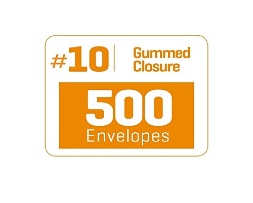 Aimoh #10 Window Envelopes, Gummed Closure Envelopes 10, 500 Ct