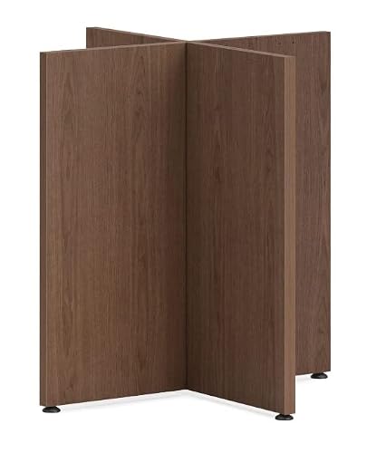 HON Mod X-Base | for 42" Conference Table Top | Sepia Walnut Finish-Base ONLY