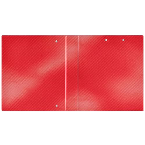 Xpdkjwd Red Stripes 3 Ring Binder Can Hold 200 Letter Size Binders, Suitable for Home, Office, Dormitory, 2Pcs