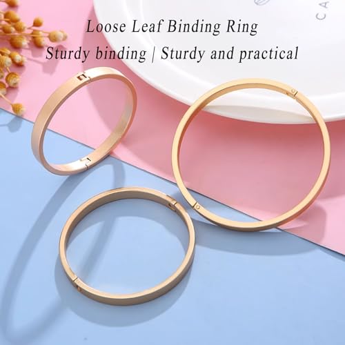 Binder Rings, Metal Binder Rings, 20 PCS Small Card, Book for Office School, Home, Gold(3cm)