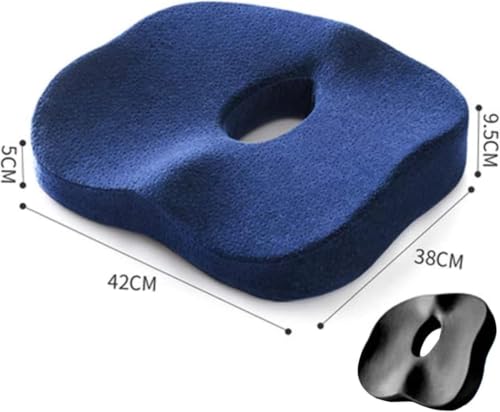 EZLQGBWKPDT Enhanced seat cushion - Anti-slip orthopedic memory coccyx pad, alleviates pain Office chair and car Relieves sciatic nerve and back