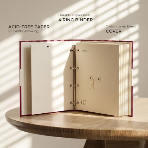 DailyDocs Document Organizer Binder for Important Papers & Passports, Sangria