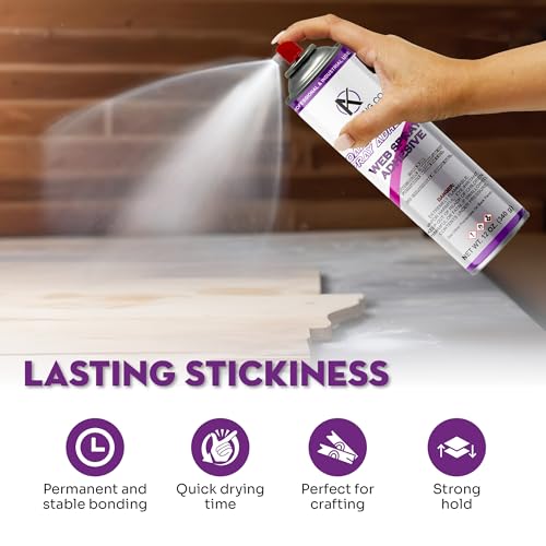 AK Trading Professional Quality General Multipurpose Spray Adhesive, 12-Ounce for Acoustic Panels & Craft Upholstery Foam Adhesive & Fabric Glue - 12 Pack