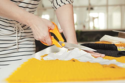 Fiskars Tailor Scissors, Length: 27 cm, Stainless Steel Blade/Plastic Handles, Orange, Classic, 1005145, 9.4 x 27 x 2.1 cm