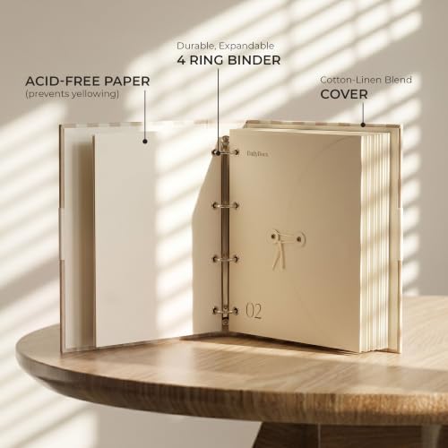 DailyDocs Document Organizer Binder for Important Papers & Passports, Oat