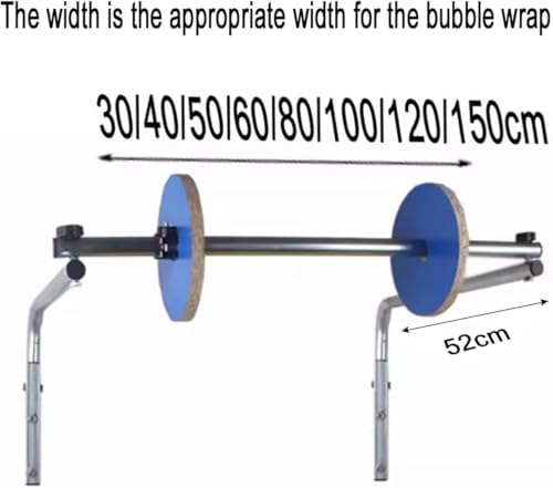 Wall Mounted Bubble Foam Wrap Roll Dispenser, Manual Wrapping Roll Stand with 30-150cm Length, Industrial Heavy Duty Film Packing Station for Factory Moving Shipping Protection (60cm/23.6in)