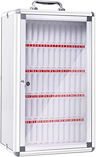 DFEDHF 48 Slots Mobile Phone Storage Cabinet, Lockable Wall Mounted Phone Safe Deposit Box, with Handle, Number & EVA Inner, for School, Factory, Examination0 (Onecolor-60)