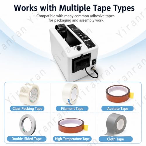 Automatic Tape Dispenser, Utomatic Tape Dispenser for 7-50mm Width Tape, Digital Display, 999mm Cut Length Tape Cutter, for Office, Shipping, Warehouse Wrapping/Packing