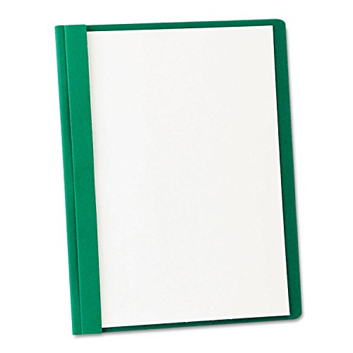 Oxford 55856 Clear Front Report Covers,LTR, 1/2-Inch Cap., 25/BX, Dk Green