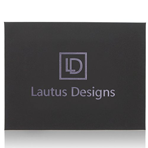 Zippered Portfolio Binder with Junior Legal 5x8 Notepad - Dark Brown PU Faux Leather Business Padfolio Organizer Folder with 8 Inch Tablet Sleeve & Gift Box by Lautus Designs
