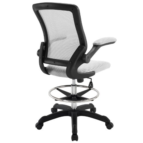 Modway MO-EEI-1423-GRY Veer-Reception Desk Flip-Up Arm Drafting Chair, 22.5"L x 25.5"W x 41.5-50"H, Gray