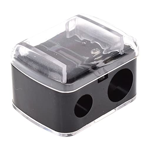 NVEIRGH 2 Holes Black Pencil Sharpener School Supplies Mechanical Stationery