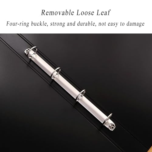 2 Pcs A3 Display Book Folder with Removable Clear Pockets, Translucent White Cover Presentations Document Project Files Folder/50 Pages