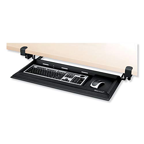 Fellowes Designer Suites Desk Ready Keyboard Drawer (8038304), Black