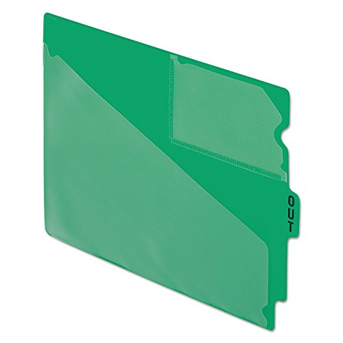 Pendaflex 13543 End Tab Poly Out Guides, Center"OUT" Tab, Letter, Green, 50/Box