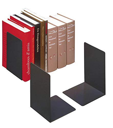 Durable L Size Bookends - Silver