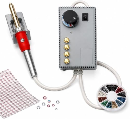 Eoweiot Hotfix Rhinestone Applicator Tool with 4 Interchangeable Tips