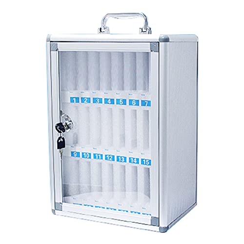 YXCUSAM Mobile Phone Locker, Aluminum Alloy Pocket Chart Mobile Phone Storage Cabinet, Lockable, Suitable for Classrooms, Offices (24)