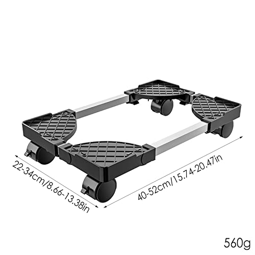 ZTHYSHXA CPU Holder Stand Mobile CPU Holder Stand, Floor CPU Rolling Stand Adjustable PC Tower Stand Mobile PC Cart Holder with Locking Caster Wheels - Black Computer Tower Stand