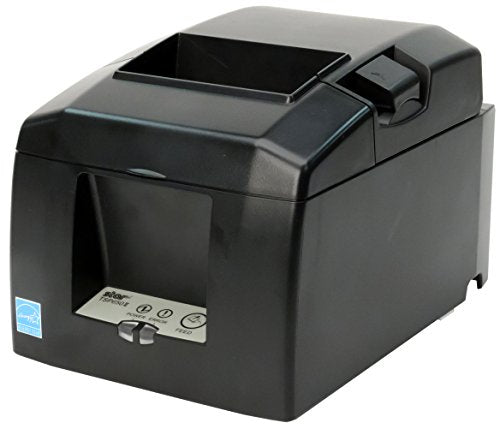Star Micronics TSP654IID Serial Thermal Receipt Printer with Auto-cutter and External Power Supply - Gray