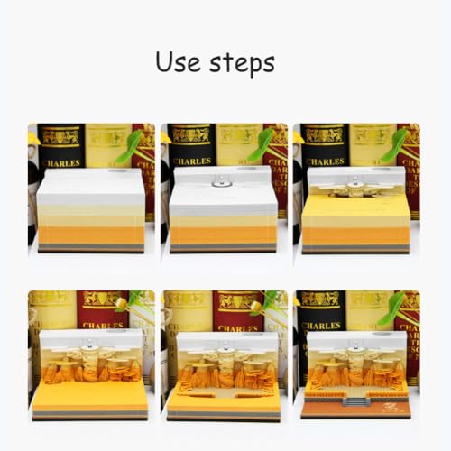 3D Calendar 2025 Calendar Tabs, 3d Calendar,3d Architectural Three-Dimensional Notepad Paper Carving