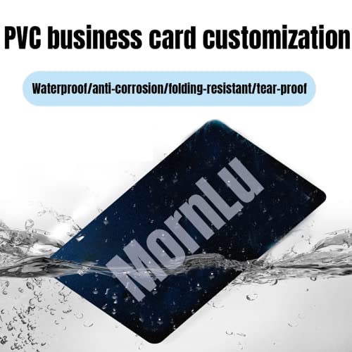 1000Pcs Custom Business Cards PVC Waterproof Add Photo/Text/Logo Print Your Own Business Cards Personalized Double-sided Printed Glossy Matte Frosted 0.38mm Thickness