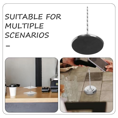 Receipt Holder Spike 8 Pcs Sturdy Metal Spike Desktop Stand – Ideal for Restaurant, Hotel & Office to Store Receipts, Memos & Tickets