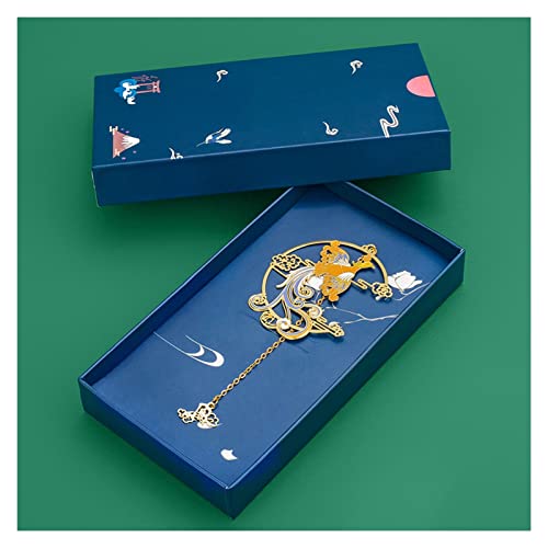 Bookmark Metal Bookmark Small Gift Graduation Souvenir Retro Chinese Style Teacher Gift 12 Styles Metal Bookmark (Color : 4) (4)