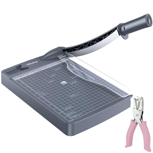 Travlog 12 Inch Guillotine Paper Cutter, 12 Sheet Heavy-Duty Paper Trimmer