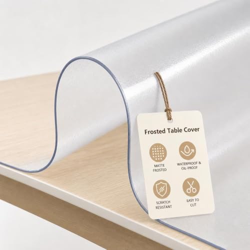 Clear Frosted Desk Blotter Pad 14 x 74 Inches,2.5mm Thick