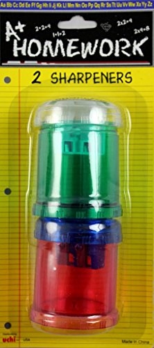 DUAL HOLE PENCIL/CRAYON SHARPENER - 2 PACK (Pack Of 48)