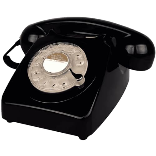 Retro Rotary Dial Phone 1980'S Vintage Corded Antique Landline Telephone for Home/Office