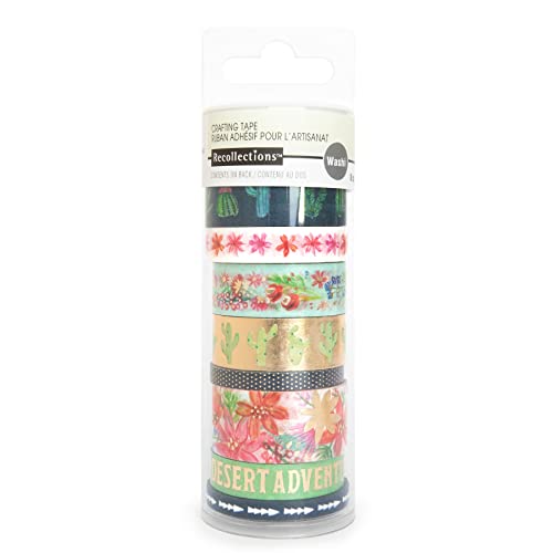 Recollections Cactus Crafting Washi Tape Set, 12 Packs: 8 ct. (96 Total)