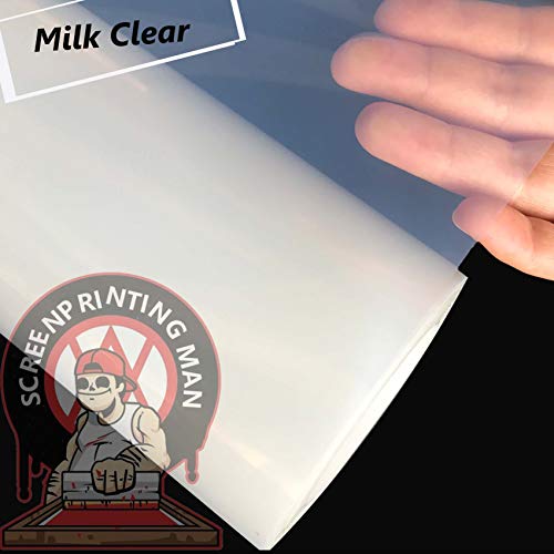 36"x100' 1 Roll Screen Printing Film Waterproof Inkjet Transparent Film for Water-based Pigment and Dye Printers