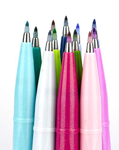 Pentel Brush Sign Pen SES15C - Brush Nib - Fibre Tip - Full Range Set - 24 Pens