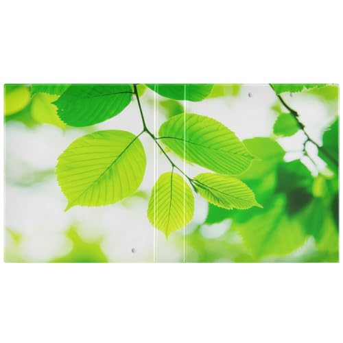 Xpdkjwd Verdant Leaves 3 Ring Binder Can Hold 200 Letter Size Binders, Suitable for Home, Office, Dormitory, 2Pcs