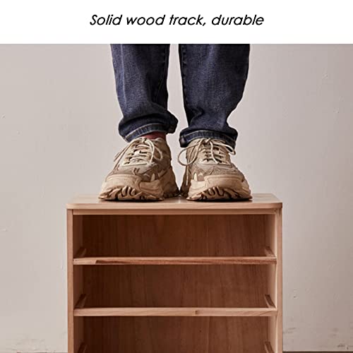 3UOOWWFA Desktop File Cabinet - Solid Wood Storage Box Flat File Cabinet Storage with Lock Desktop Drawer Cabinet (A 3 Drawer)