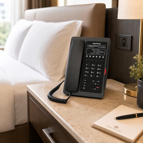 Fanvil H3W Wireless Hotel IP Phone, 2.4GHz Wi-Fi Supported, 2 SIP Lines, 6 Custom DSS Keys, HD Voice, PoE Powered, Desktop & Wall Mountable Business VoIP Phone