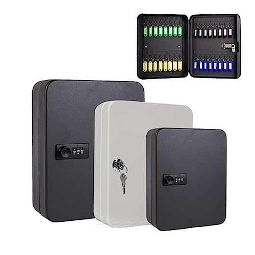 HGIYA Key Lock Box Safe Storage Waterproof Organizer Secret Cabinet Outdoor Mini,20/28/36 Combination Classification Office Factory Store