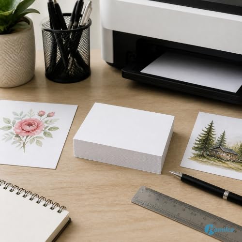 Hamilco White 100lb Cover Heavy 4x6 Cardstock & Envelopes (100PK)
