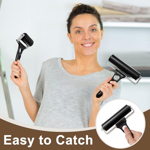 Frienda 12 Pack Rubber Brayer Rollers, 4.7 in Hard Rubber Rollers