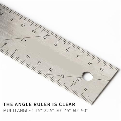FDFDF Angle Protractor,90 Degree Turn Triangle and Right Corner Ruler Plastic Handle for Woodworking Measuring Tools