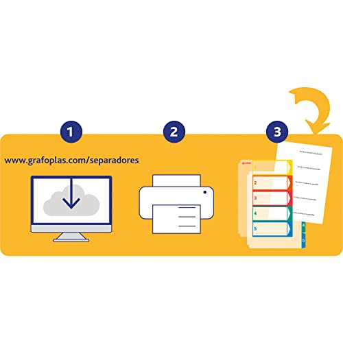 Grafoplás | Customizable Translucent Dividers, 5 Positions, A4, Extra Prolypropylene 300μ, 11 Drills, Perfect for Filing Cabinets