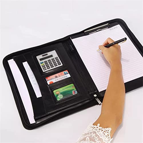 58GXCAAMOT A4 Multifunctional File Bag with Calculator Creative PU Binder Folder Portable Storage Bag Office Supplies (Color : B Size