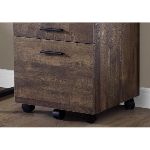 Monarch Specialties I 7400 File Cabinet, Rolling Mobile, Storage Drawers, Printer Stand, Office, Work, Laminate, Brown, Contemporary, Modern