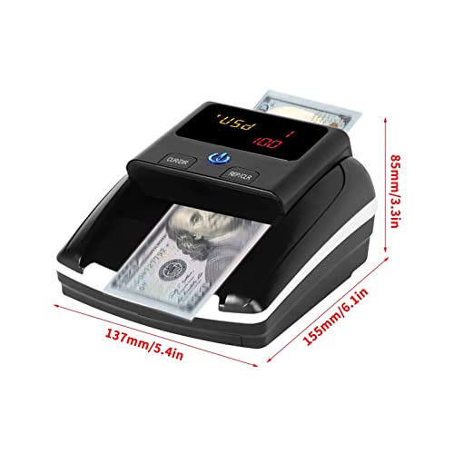 Portable Money Counter Machine Mini Money Counter Counterfeit Bill Detector Automatic Money Detection By UV MG Images Paper Quality Size