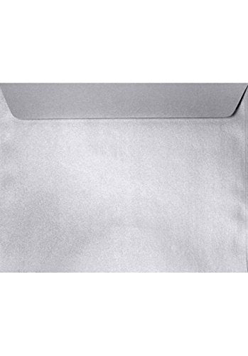 LUXPaper 6 x 9 Booklet Envelopes | Silver Metallic | 80lb. Text | 50 Qty