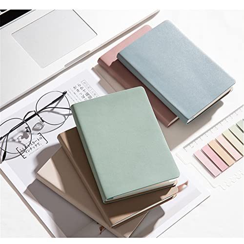 ASWRTYJO 80 Sheets Color A6 Pocket Pu Notebook Agenda Journals Diary Notepad Planner School Meeting Stationery Learn(Style G)